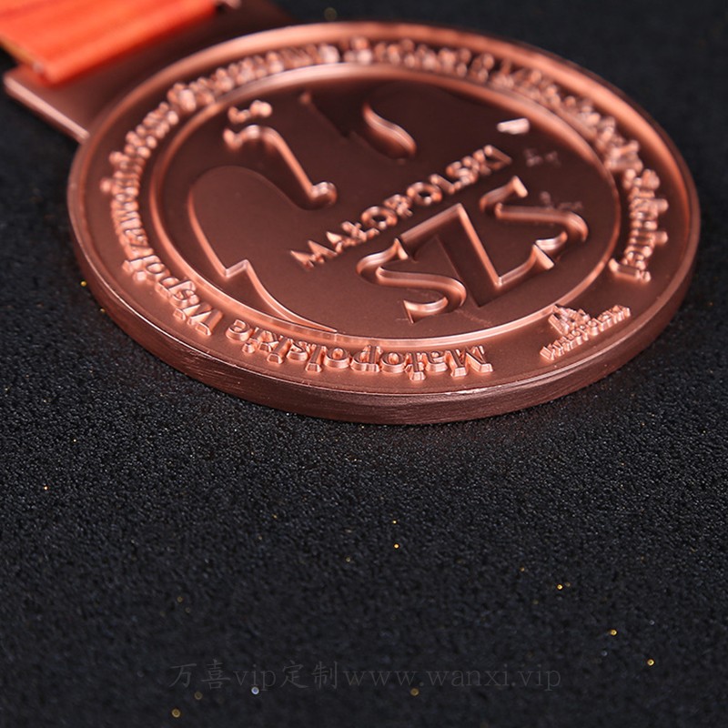 烤漆高光奖牌定制 马拉松跑步运动会奖章 比赛金属荣誉奖牌定做