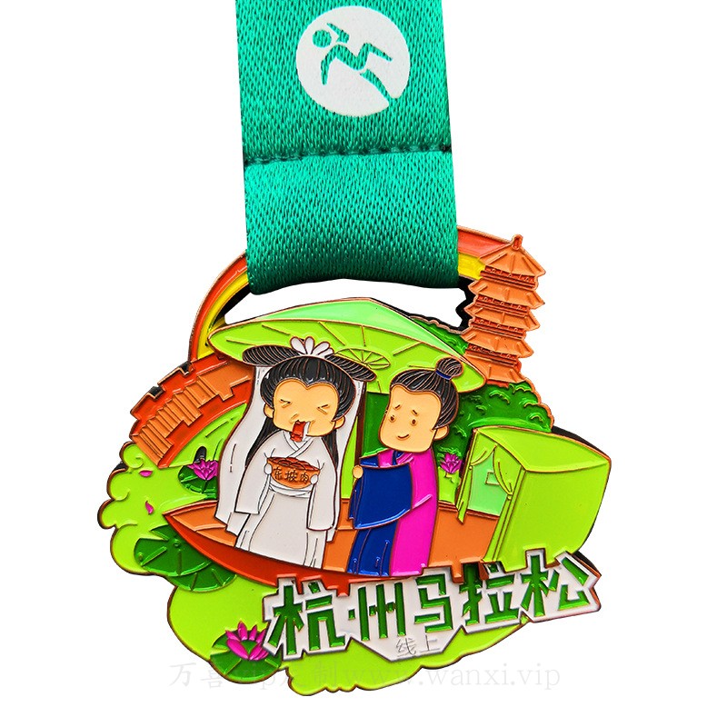 源工厂公司表彰马拉松比赛纪念活动幼儿园运动会金属奖牌徽章定制