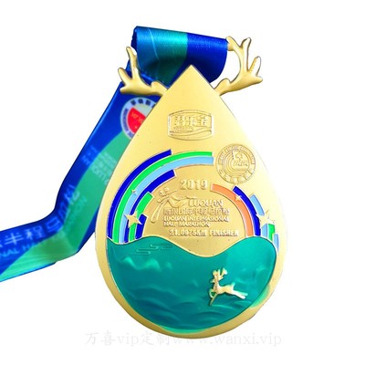 源工厂公司表彰马拉松比赛纪念活动幼儿园运动会金属奖牌徽章定制