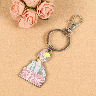 狗狗汉堡三明治兔子创意金属钥匙扣定制饰品工艺品卡通纪念品挂件