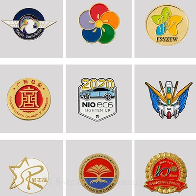 企业管理咨询金属烤漆徽章定制胸章定做logo纪念章珐琅校徽工艺品